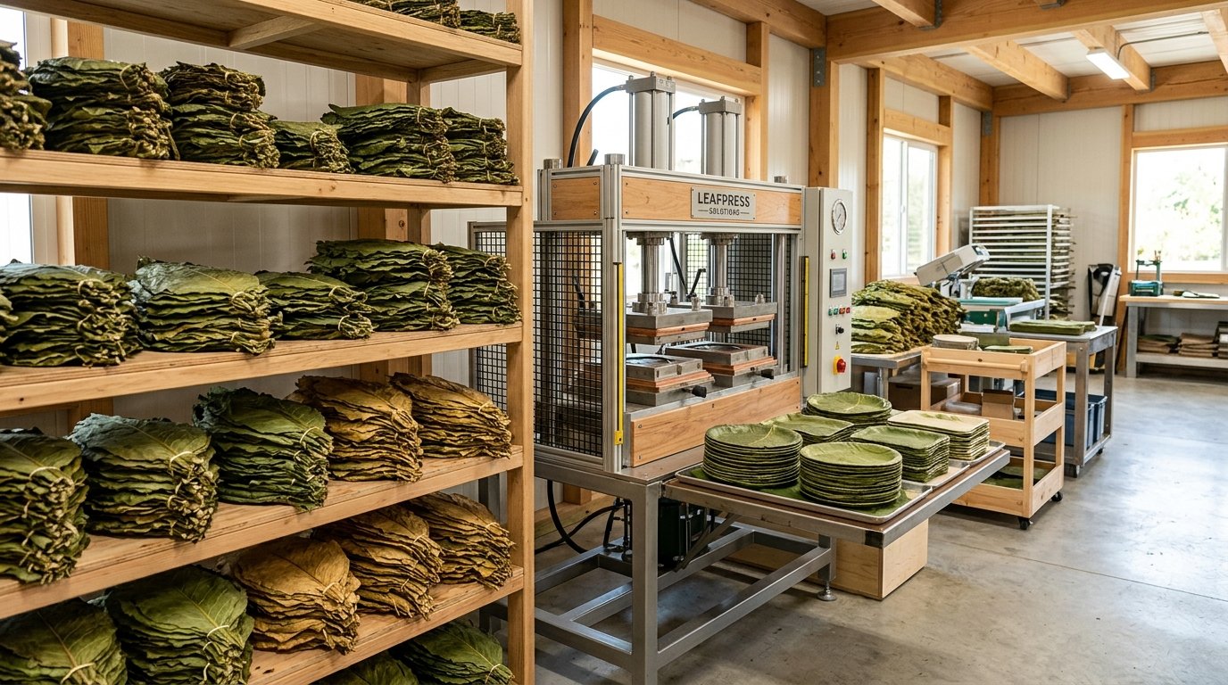 Our clean leaf processing facility and thermal pressing machinery